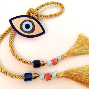 Evil eye home decor,evil eye ornament, evil eye good luck charm, Greek gouri, evil eye wall hanging, gouri, Lucky charm 2025, Christmas gift