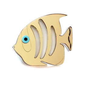 Fish home decor, fish ornament, plexiglass fish decor, fish desk decor, beach house decor, home office tabletop, coastal decor, fish gift