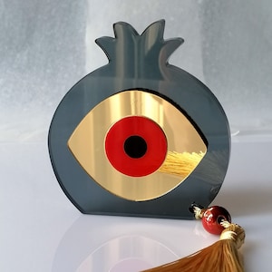 Pomegranate evil eye, evil eye lucky charm, pomegranate home decor, gouri 2025, Greek gouri 2025, Christmas gift, New Year&#39;s gift, home gift