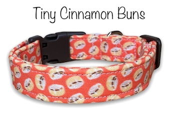 Cinnamon roll dog collar, funny dog collar, food dog collar, cinnamon buns, cat collar, adjustable, washable, eco friendly, side release