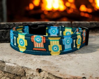Fire Hydrant dog collar, handmade side release dog collar, girl dog collar, boy dog collar, custom dog collar, washable, adjustable collar