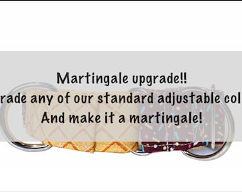 Martingale upgrade, martingale collar, martingale dog collar, gentle choke dog collar, gentle choke, choke dog collar, buckle-less collar