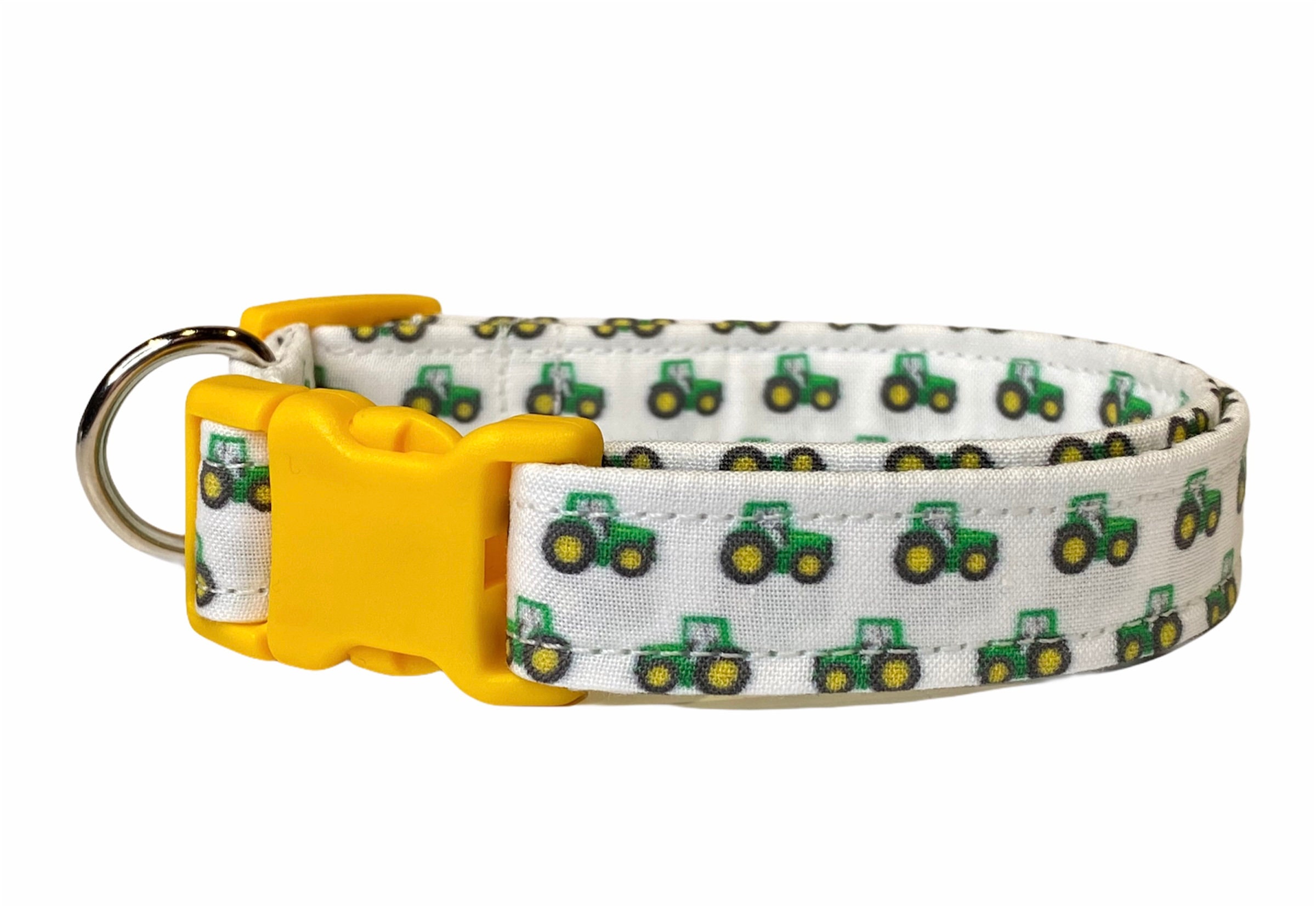 Dog collar, tractor dog collar, tiny green tractor, tractor collar, eco