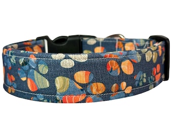 Paw Print dog collar, funny dog collar, Fall dog collar, Custom collar, adjustable washable, side release collar, handmade dog collar