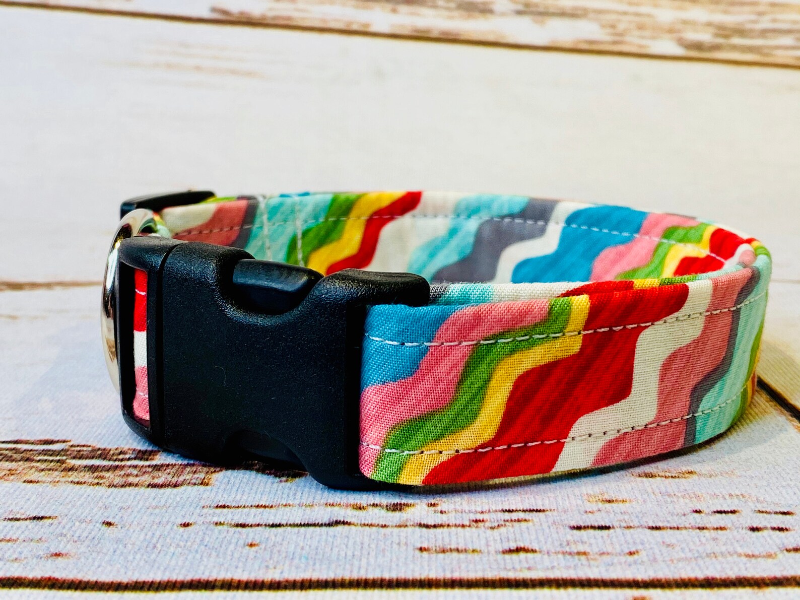 Pastel dog collar beautiful dog collar pastel waves side Etsy