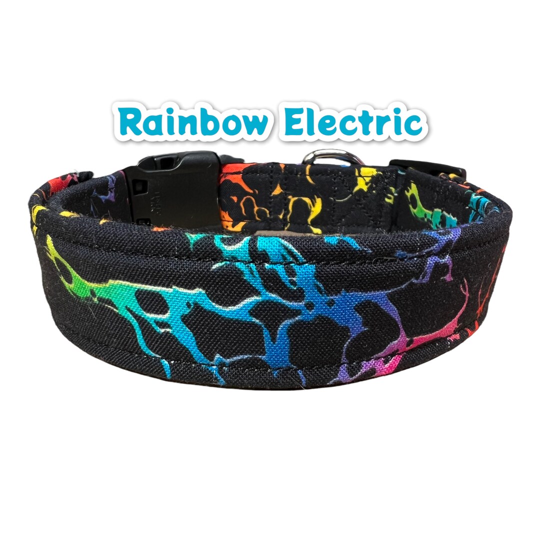 Rainbow Dog Collar, Lightening Dog Collar, Dog Collar, Dog Collar Boy