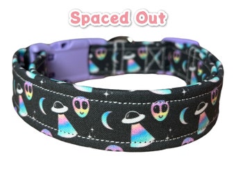 Alien dog collar, space dog collar, sci-fi dog collar, pet collar, collar for dogs, dog collar girl, dog collar boy, quick release collar