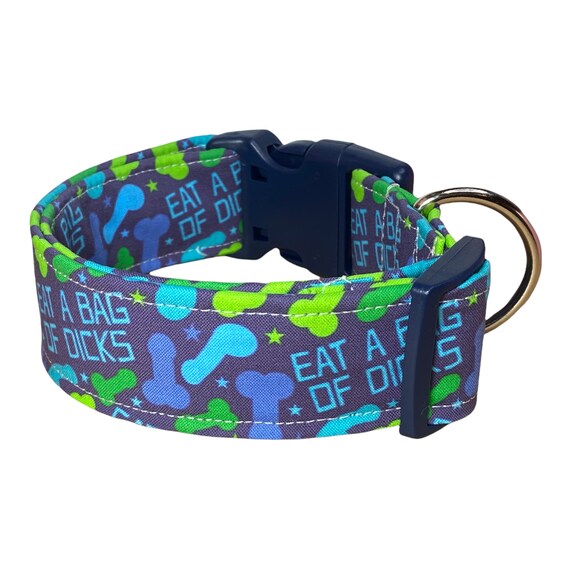 Funny Dog Collar Cuss Word Dog Collar Wide Dog Collar Side 