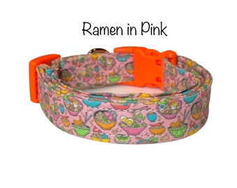 Ramen noodle dog collar, food dog collar, funny dog collar, adjustable, washable, eco friendly collar, cat collar, noodle collar, ramen soup