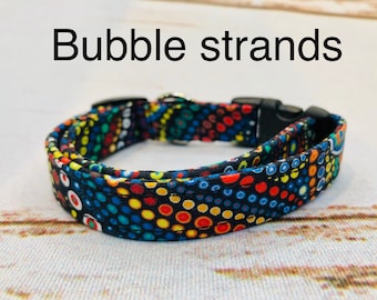 Dog Collar, unisex dog collar, bubble dog collar, adjustable collar, buckle dog collar, bubbles, bubbles dog collar