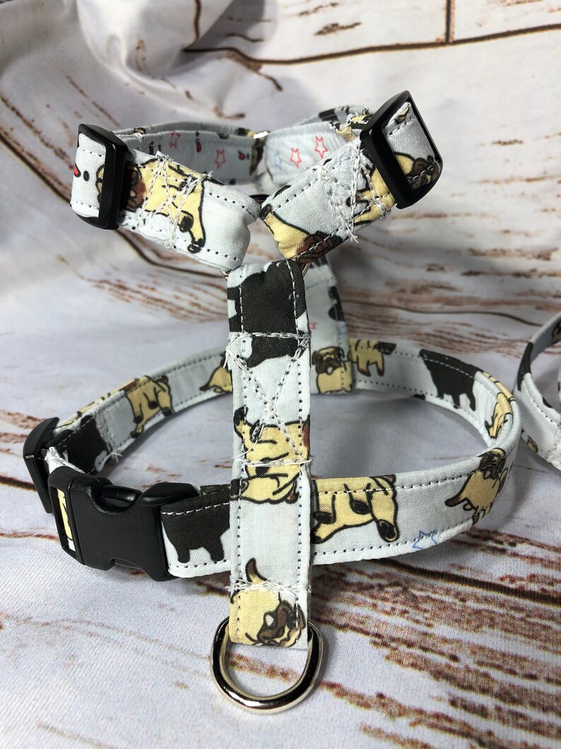Pug Dog Harness Dog Collar Leash Step in Harness Standard Etsy
