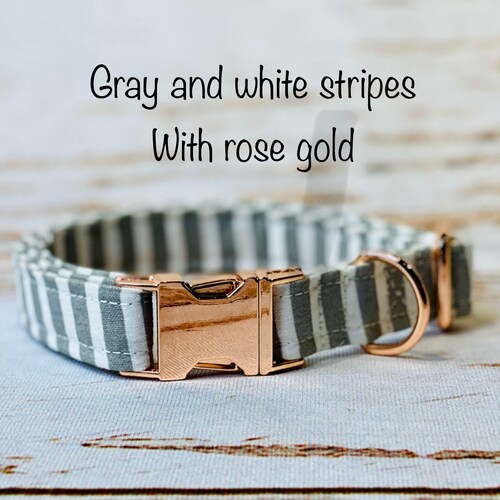 Black and White Striped Dog Collar Dog Collar Adjustable Etsy