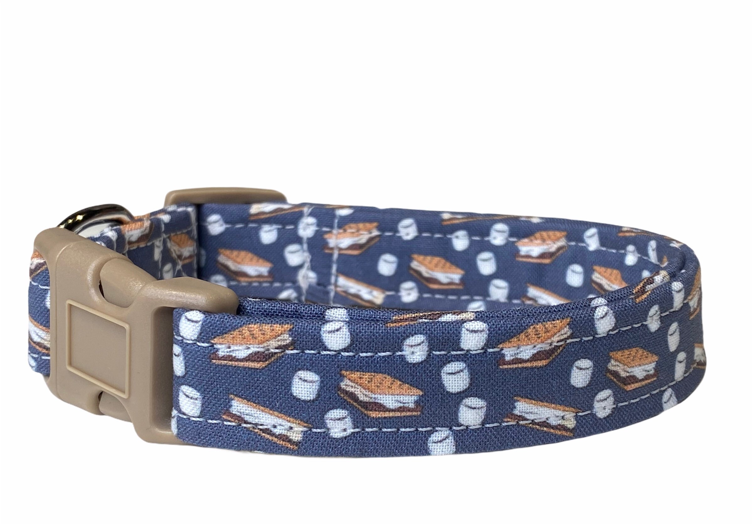 Dog collar, s’mores dog collar, funny dog collar, fabric dog collar ...