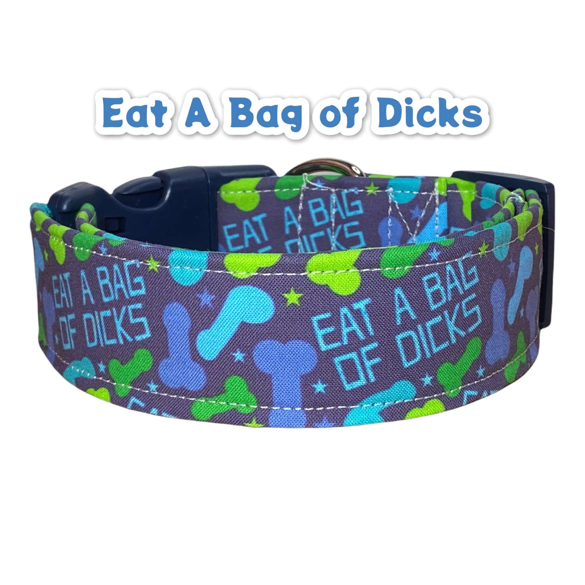 Funny Dog Collar Cuss Word Dog Collar Wide Dog Collar Side 