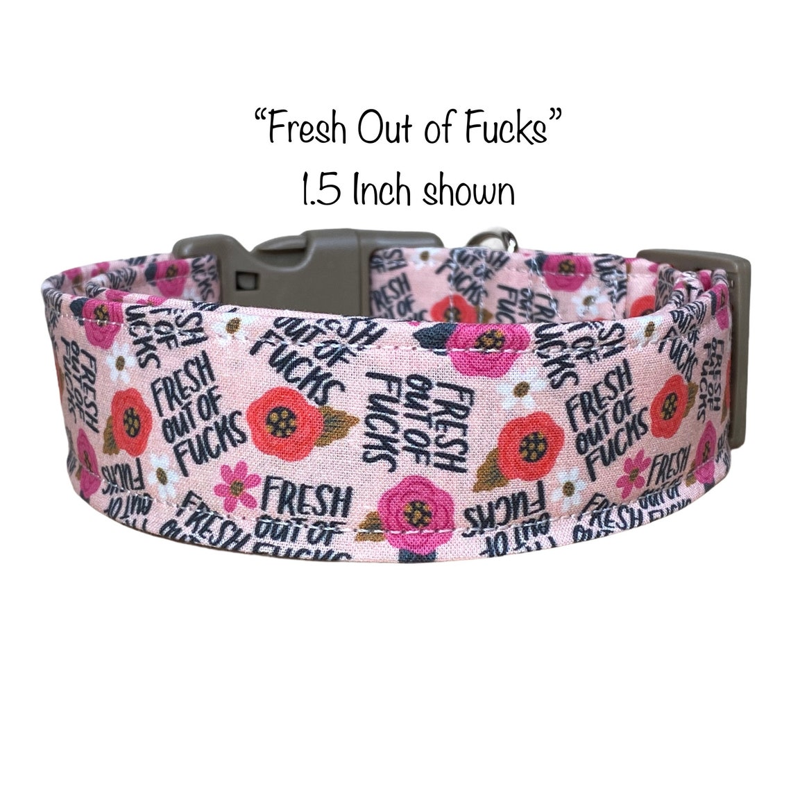 Funny Dog Collar Girl Dog Collar Obscene Dog Collar Floral Etsy UK