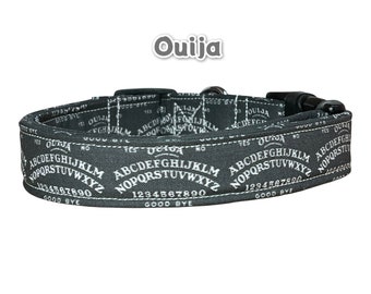 Ouija dog collar, dog collar, Funny dog collar, Ouija board, side release collar, adjustable dog collar, washable collar, fabric dog collar,