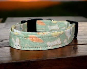 Easter Dog Biscuit dog collar, dog collar, handmade side release dog collar, funny dog collar, custom dog collar, washable, adjustable