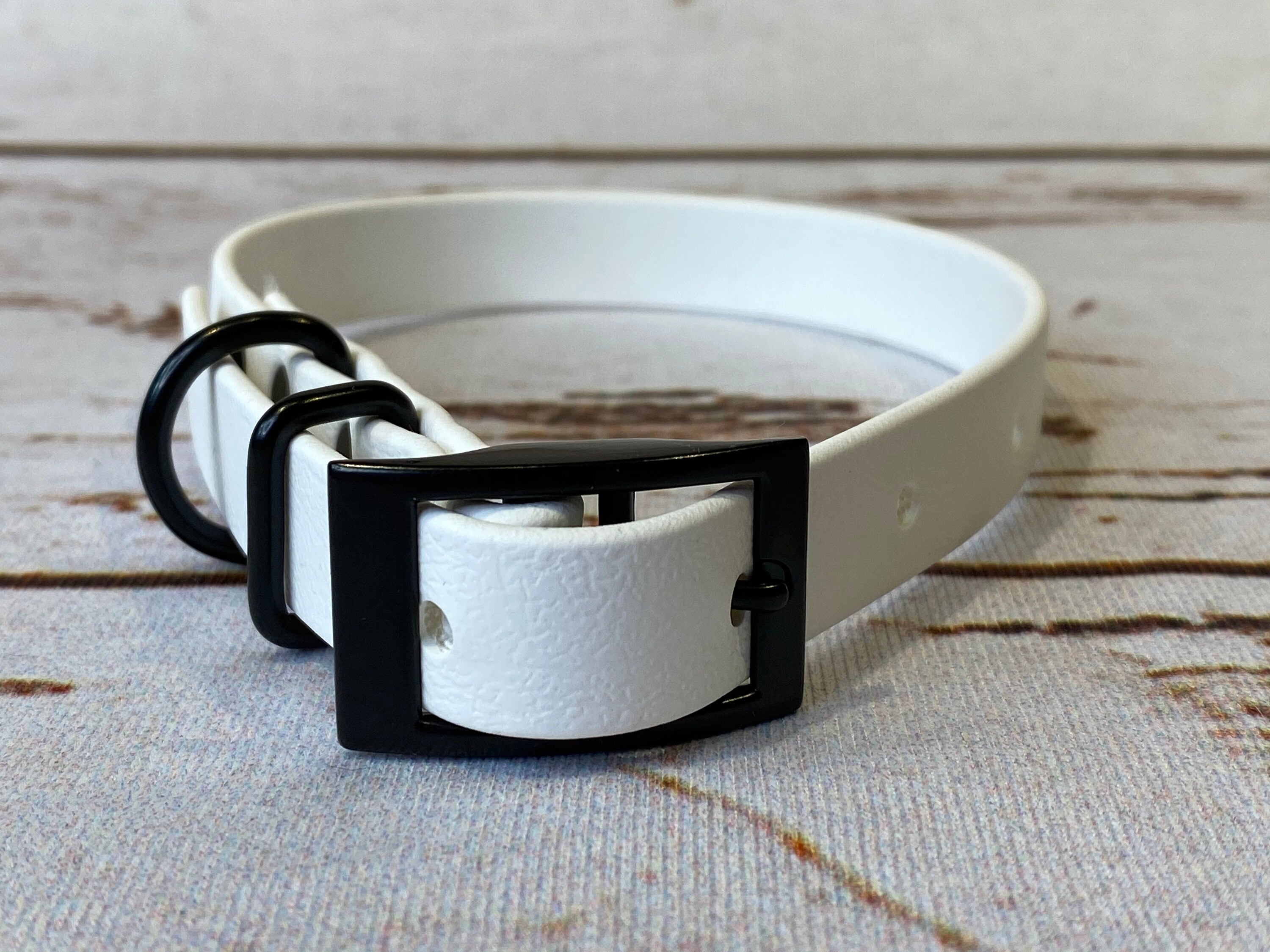 Waterproof dog collar, white dog collar, dog collar, buckle dog collar ...