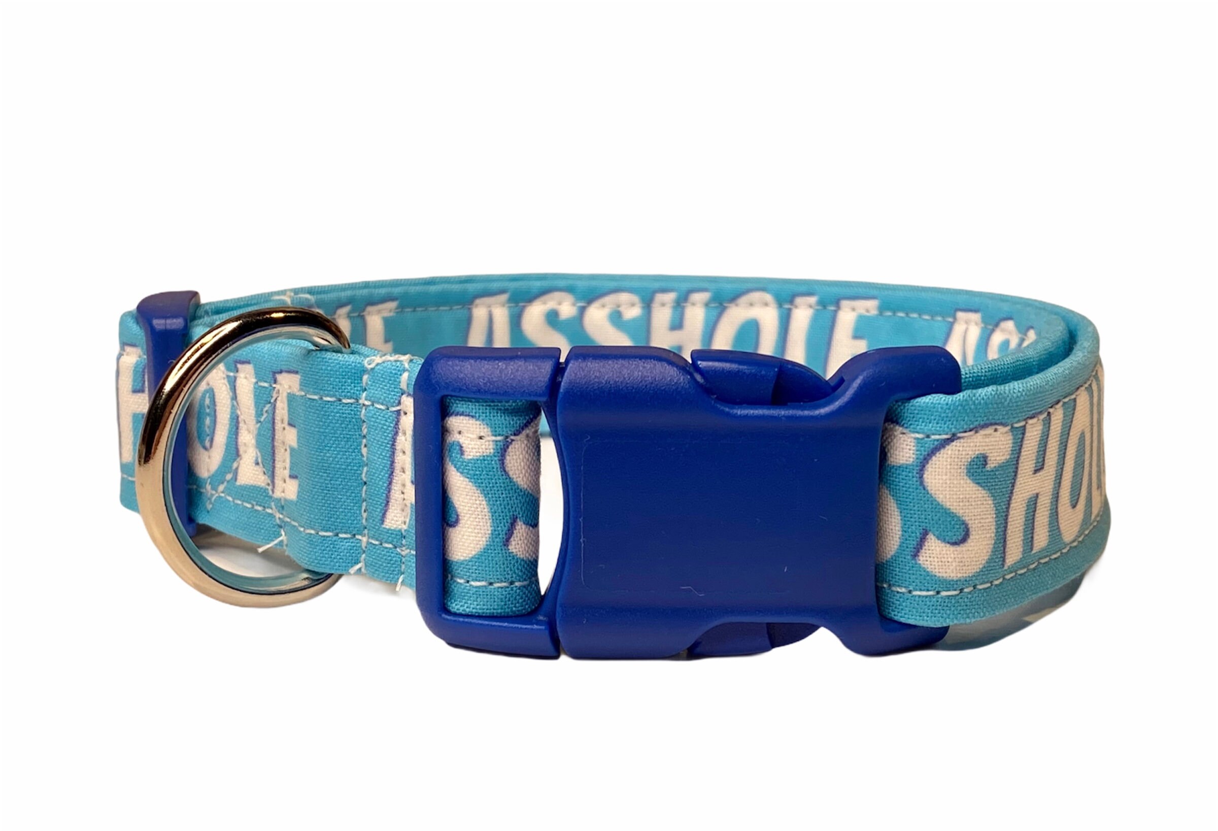 Asshole Dog collar, dog collar, obscene dog collar, funny dog collar, blue dog  collar, dog collar boy, asshole, wide dog collar, adjustable