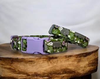 Opossum Dog Collar, Handmade Adjustable dog Collar, Washable Fabric dog collar, Pet Accessory, Custom dog collar, side release collar