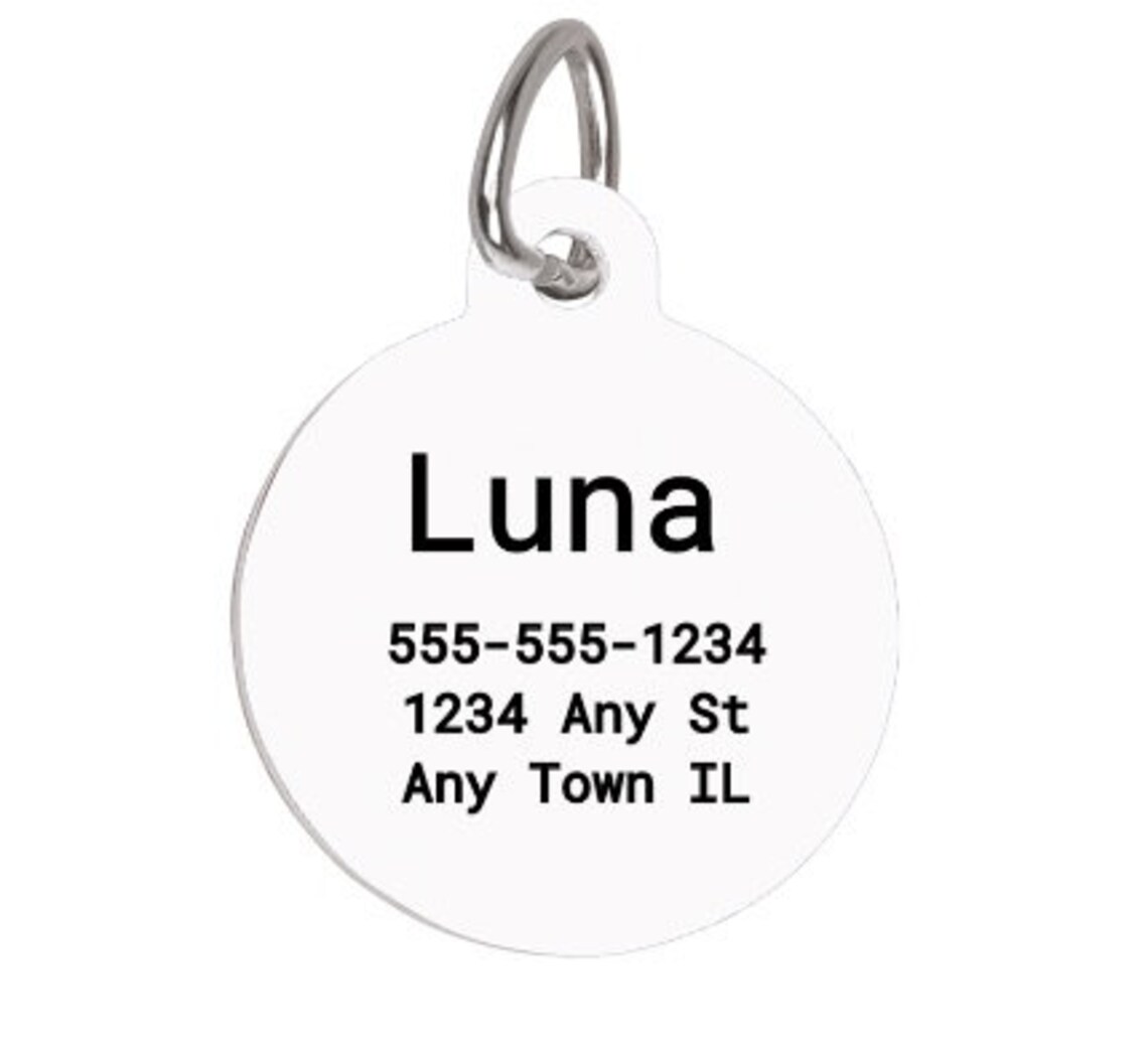 Pet ID Tag Dog Tag Dog Id Tag Custom Pet Tag Cute Pet Tag Etsy