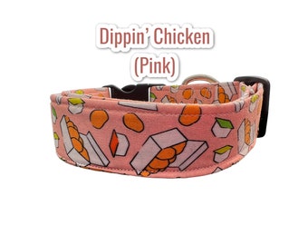 Chicken Nugget dog collar, funny dog collar, food dog collar, girl dog collar, boy dog collar, handmade dog collar, custom collar, washable
