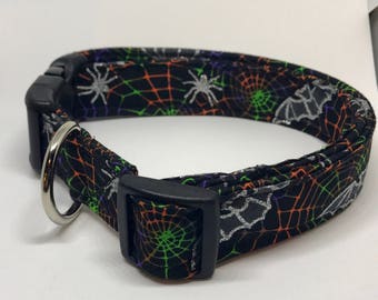Halloweed dog collar, multipe print options, standard adjustable