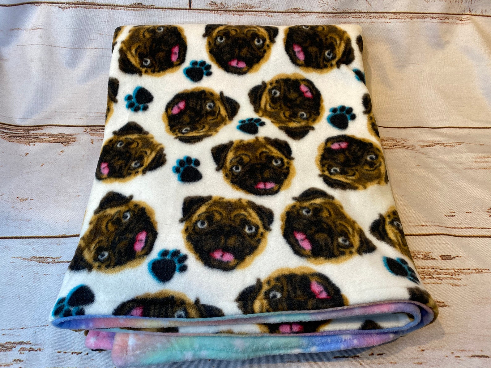 Pug blanket fleece blanket pug lover gift gift for pug Etsy