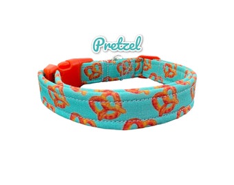 Pretzel dog collar, girl dog collar, boy dog collar, adjustable dog collar, handmade dog collar, custom dog collar, washable, fabric collar