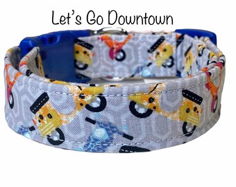 Moped dog collar, scooter dog collar, motorcycle dog collar, funny dog collar, dog collar boy, dog collar girl, dog collar, adjustable