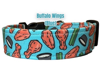 Chicken Wing dog collar, funny dog collar, food dog collar, girl dog collar, boy dog collar, handmade dog collar, Buffalo Wings dog collar