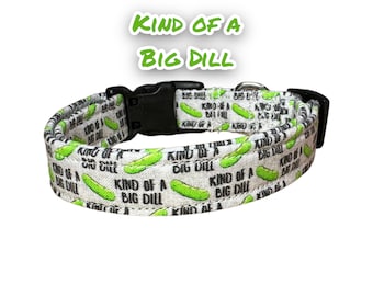 Pickle dog collar, food dog collar, funny dog collar, pickle cat collar, quick release, side release, adjustable pet collar, collar for dog