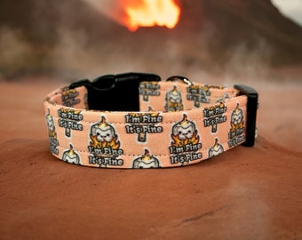 Marshmallow dog collar, funny dog collar, food dog collar, handmade dog collar, side release, adjustable collar, washable fabric dog collar