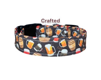 Beer dog collar, dog collar, food dog collar, funny dog collar, dog collar boy, dog collar girl, handmade dog collar, side release collar