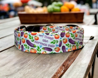 Perfect pair dog collar, funny dog collar, side release adjustable dog collar, washable dog collar, handmade dog collar, boy dog collar,