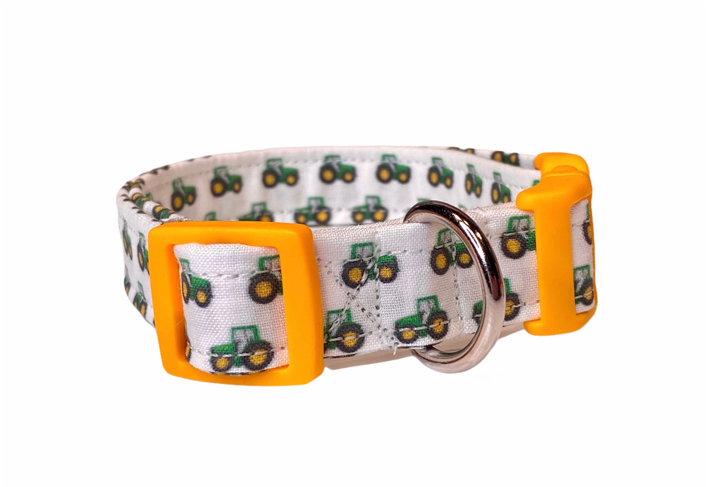 Dog collar, tractor dog collar, tiny green tractor, tractor collar, eco