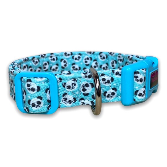 Panda Dog Collar Funny Dog Collar Blue Panda Bears Washable