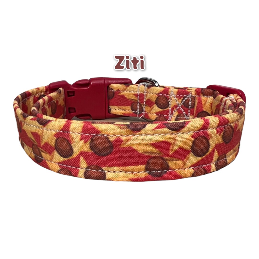 Dog Collar, Noodle Dog Collar, Pasta Dog Collar, Fabric Dog Collar