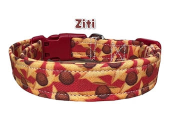 Dog collar, noodle dog collar, pasta dog collar, fabric dog collar, adjustable, funny dog collar, spaghetti dog collar, noodles, cat collar