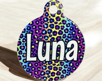 Cheetah print Funny pet tag, dog tag, pet id tag, personalized pet tag, dog id tag, personalized dog tag, dog name tag, custom dog tag