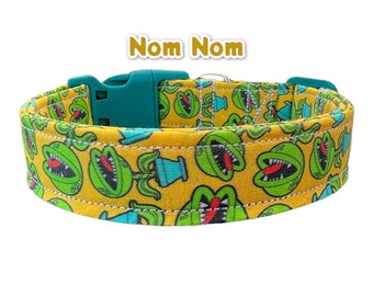 Venus flytrap dog collar, funny dog collar, feed me dog collar, handmade dog collar, custom dog collar, side release, adjustable, plant love