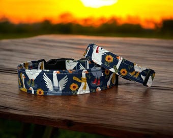 Silly Goose dog collar, funny dog collar, handmade side release dog collar, girl dog collar, boy dog collar, custom adjustable dog collar