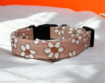 Fall floral, dog collar, floral collar, handmade side release collar, girl dog collar, dog collar, custom collar, washable adjustable collar