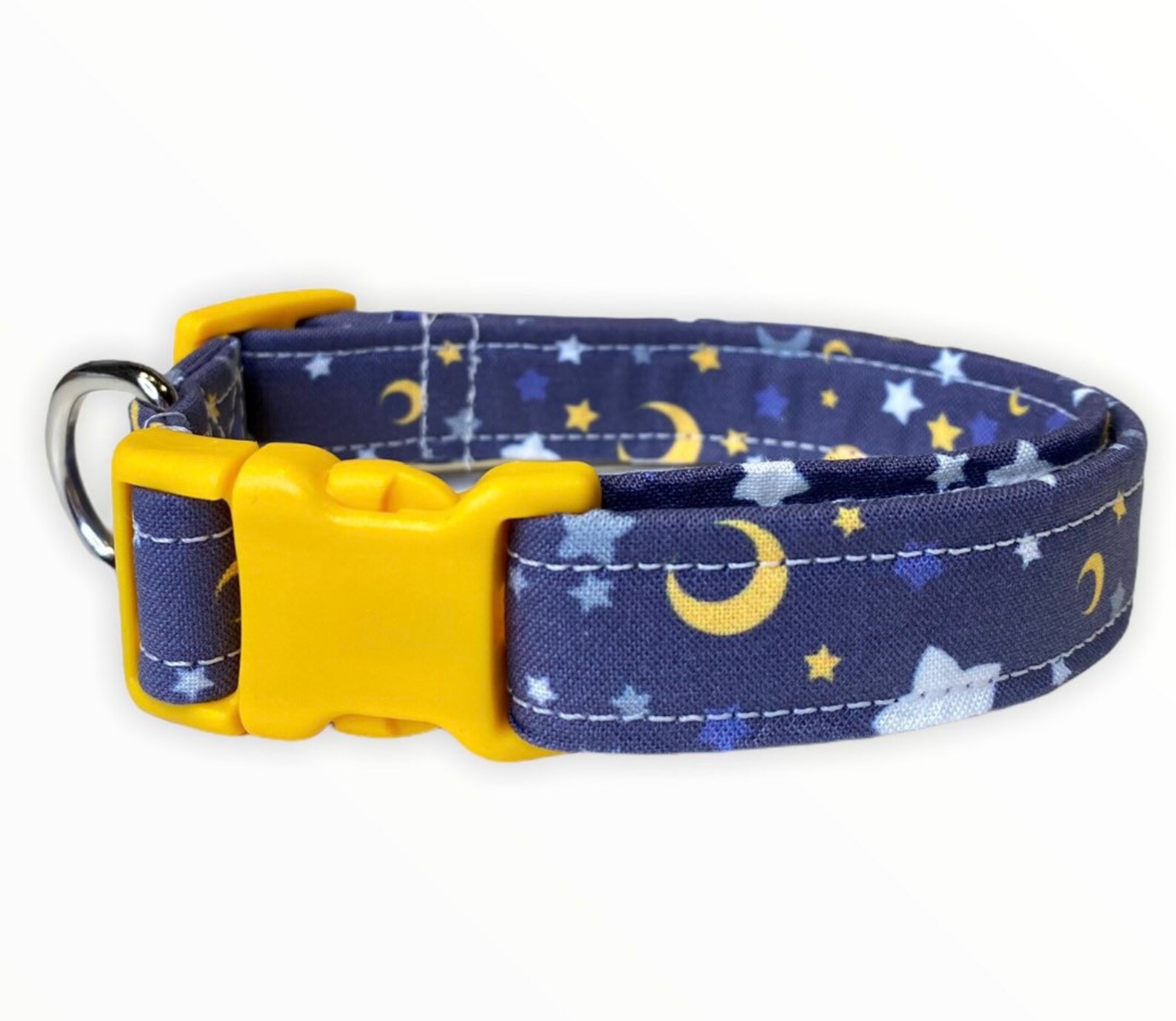 Dog Collar Moon Dog Collar Stars Dog Collar Fabric Dog Etsy