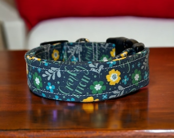 Cranky bitch dog collar, funny dog collar, obscene dog collar, side release, adjustable, washable, fabric dog collar, handmade dog collar