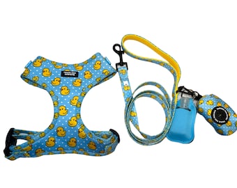 Rubber Duck Dog Harness: Soft Neoprene, Adjustable & Washable