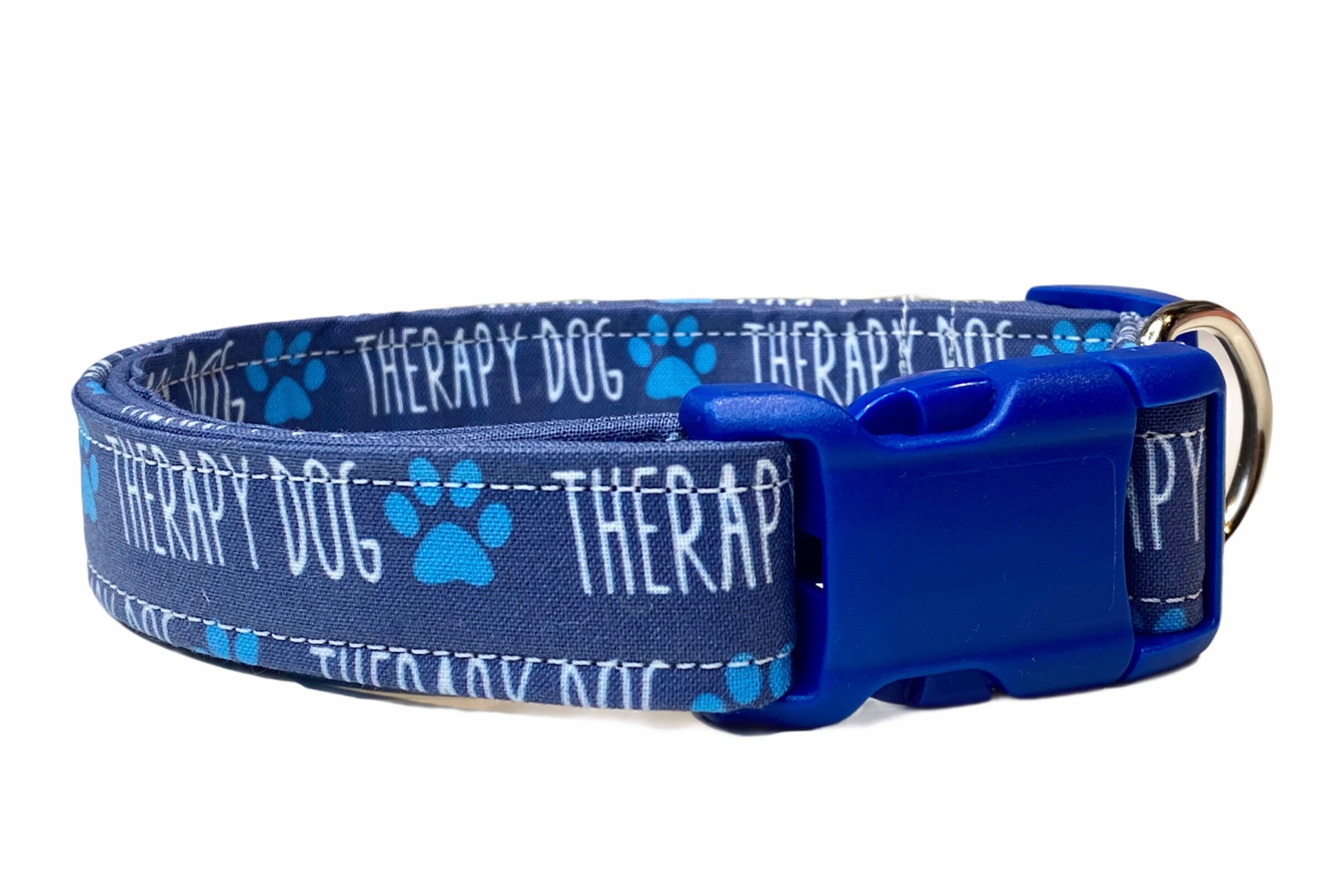 Therapy dog collar dog collar therapy collar blue dog Etsy