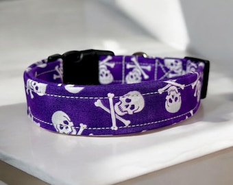 Rose dog collar, handmade fabric dog collar, side release adjustable dog collar, fabric dog collars, washable dog collar, gifts for dogs
