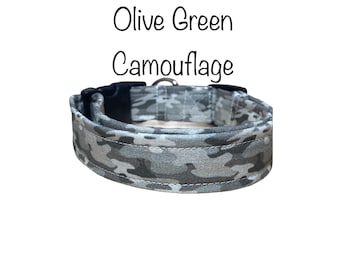 Olive green dog collar, dog collar, handmade dog collar, fabric dog collar, side release collar, adjustable dog collar, washable dog collar