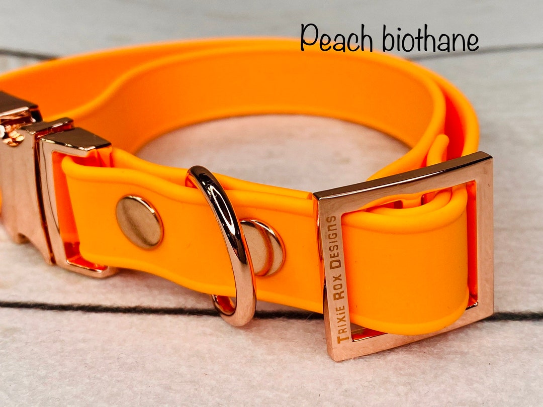 Biothane Dog Collar Dog Collar Peach Dog Collar Buckle Dog Etsy